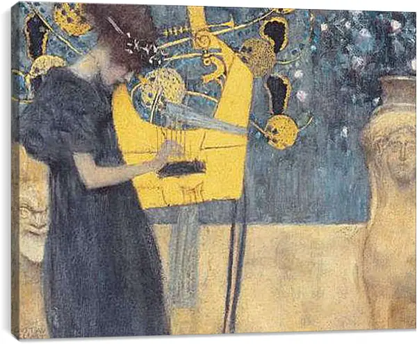 Постер на подрамнике - Die Musik - Музыка. Густав Климт