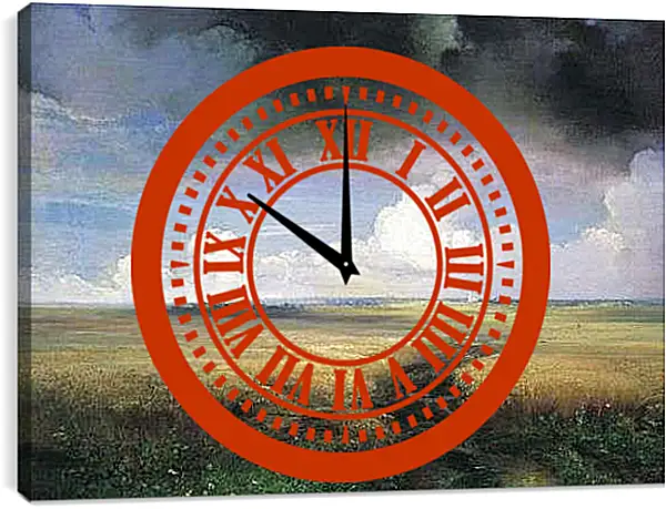 Часы картина - Рожь. Саврасов Алексей
