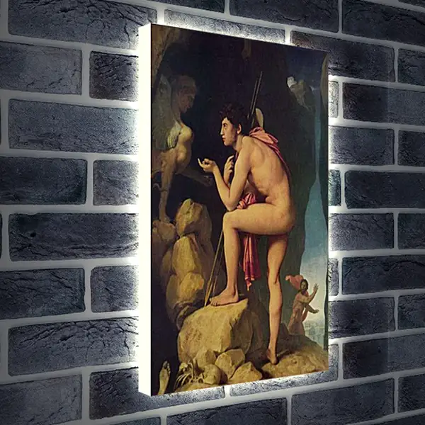 Лайтбокс световая панель - Эдип и Сфинкс. Жан Огюст Доминик Энгр