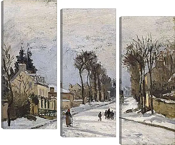 Модульная картина - Дорога в Версаль в Лувесьенне. Камиль Писсарро