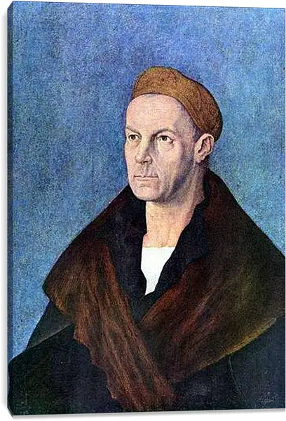 Постер на подрамнике - Portrat des Jakob Fugger. Портрет Якоба Фуггера. Альбрехт Дюрер