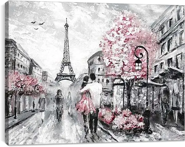 Постер на подрамнике - Влюблённая пара