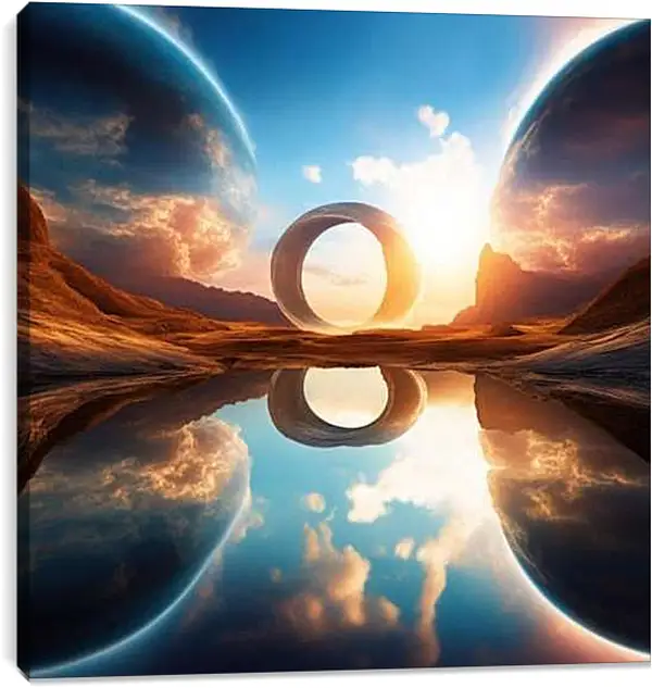 Постер на подрамнике - Пересечение миров