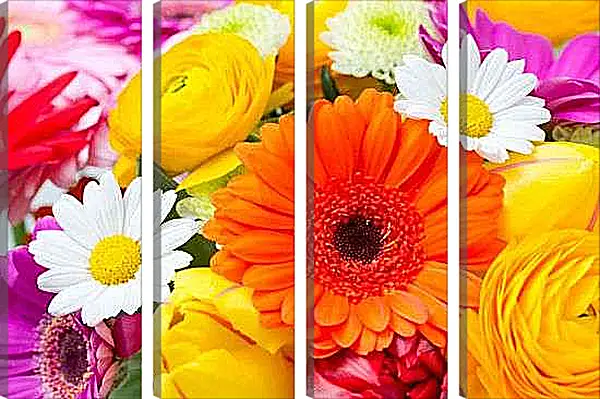 Модульная картина - Герберы