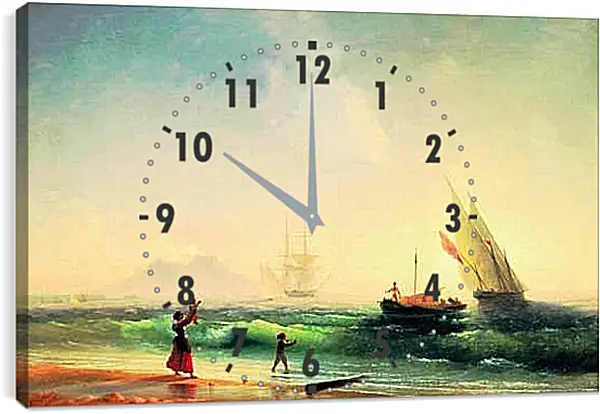 Часы картина - Возвращение моряка. Иван Айвазовский.