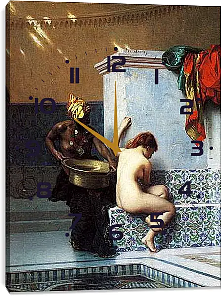 Часы картина - Turkish bath. Жан-Леон Жером