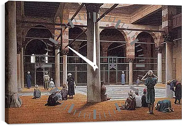 Часы картина - Interior of a Mosque. Жан-Леон Жером