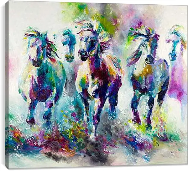 Постер на подрамнике - Табун лошадей
