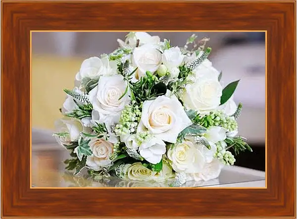 Картина в раме - Букет невесты