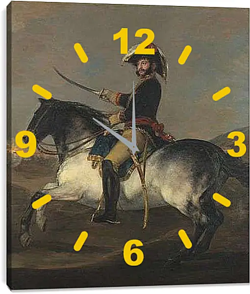 Часы картина - General Jose de Palafox on Horseback. Франсиско Гойя