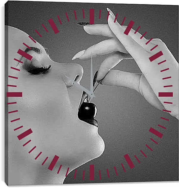 Часы картина - Вишенка