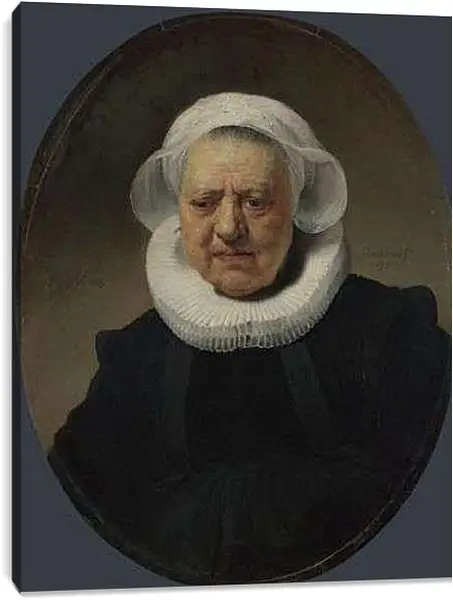 Постер на подрамнике - Portrait of Aechje Claesdr. Рембрандт