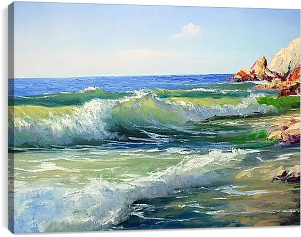 Постер на подрамнике - Дикий пляж