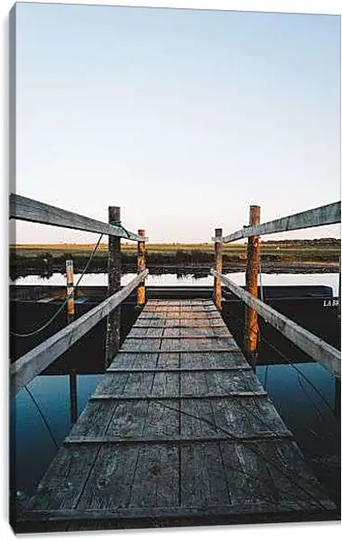 Постер на подрамнике - Мостик на реке