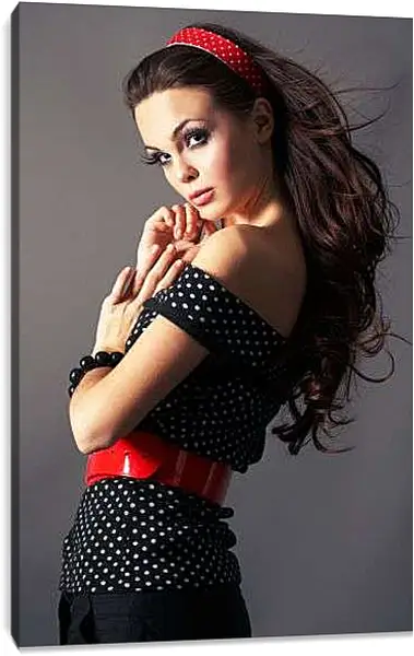 Постер на подрамнике - Девушка в горох