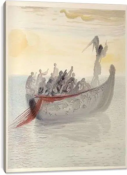 Постер на подрамнике - Небесный лоцман. Иллюстрации к "Божественной комедии". Сальвадор Дали