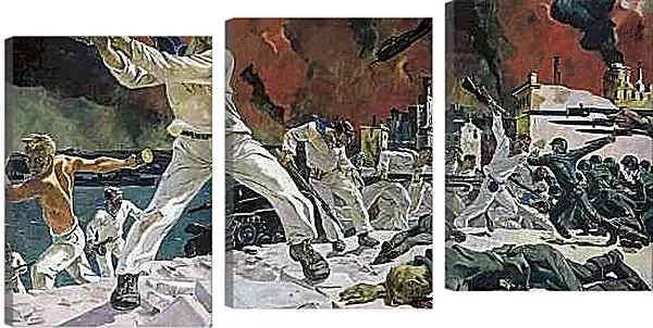 Модульная картина - Оборона Севастополя. Александр Дейнека