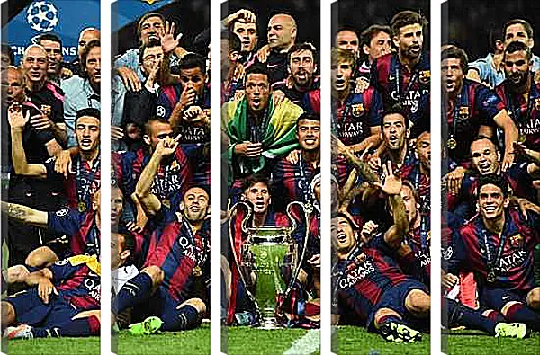 Модульная картина - Победа в Лиге Чемпионов 2015. ФК Барселона. FC Barcelona