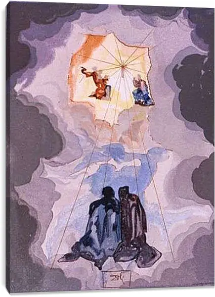 Постер на подрамнике - Dante in Ecstasy. Сальвадор Дали