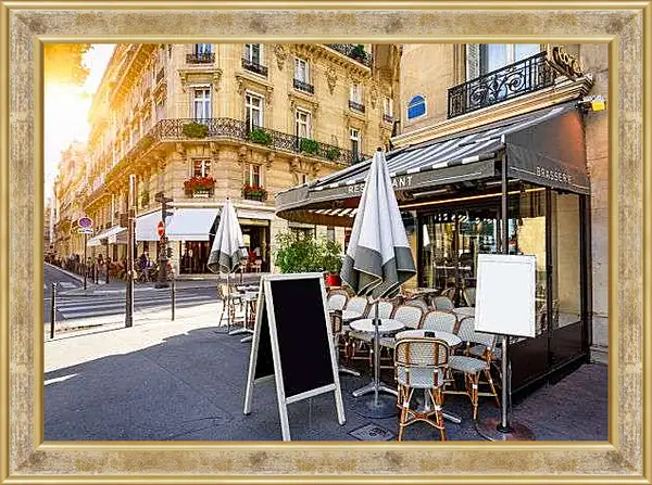 Картина в раме - Кафе на улице Парижа