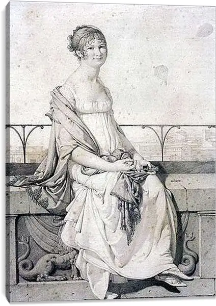 Постер на подрамнике - Portrait of Barbara Bansi. Жан Огюст Доминик Энгр
