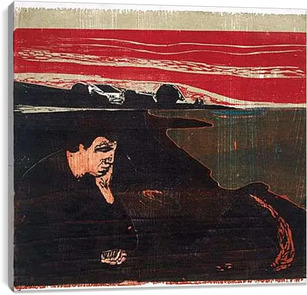 Постер на подрамнике - Evening. Эдвард Мунк
