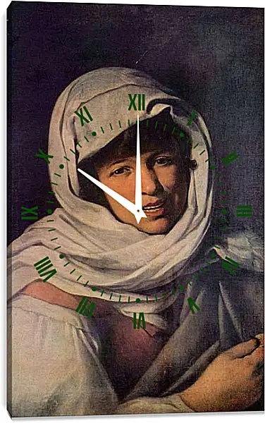 Часы картина - Девушка с монетой (или Галицийская девушка). Бартоломе Эстебан Мурильо