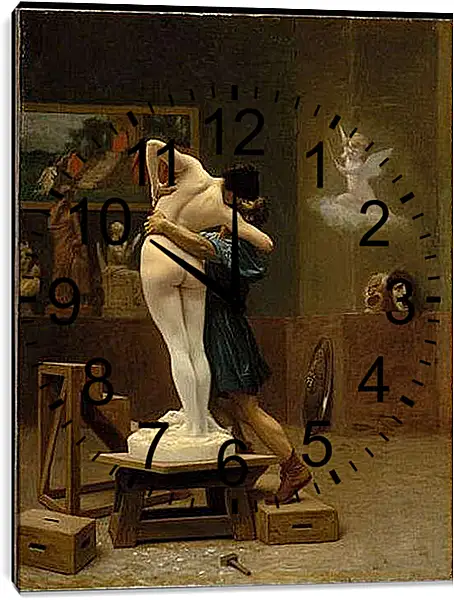 Часы картина - Pygmalion and Galatea - Пигмалион и Галатея. Жан-Леон Жером