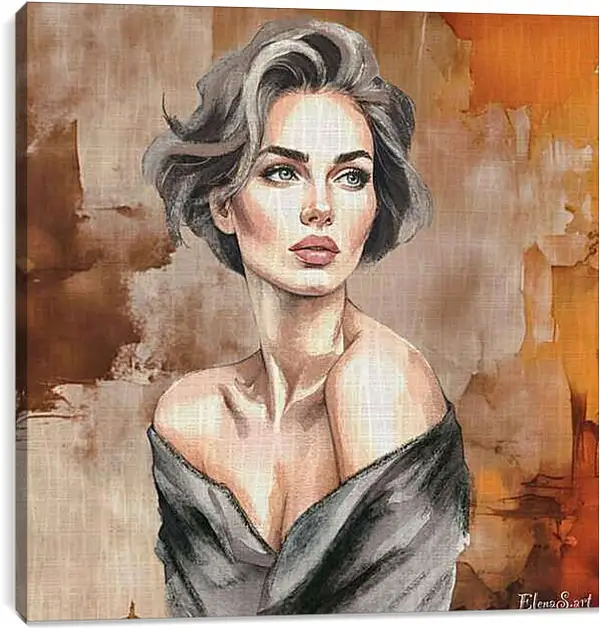 Постер на подрамнике - Color portrait 44