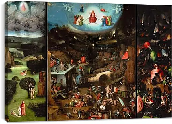 Постер на подрамнике - Страшный суд. Иероним Босх
