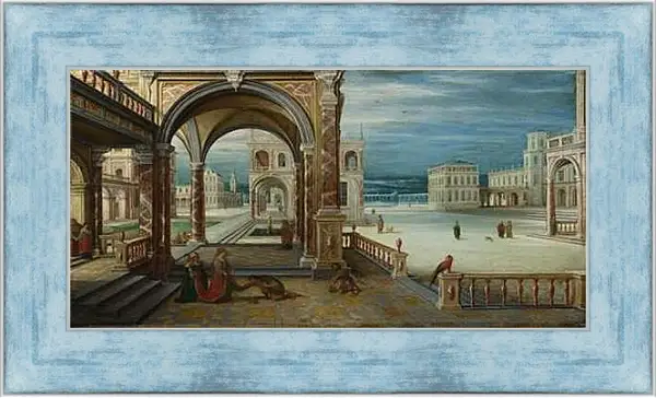 Картина в раме - The Courtyard of a Renaissance Palace. Стенвейк Хармен Ван