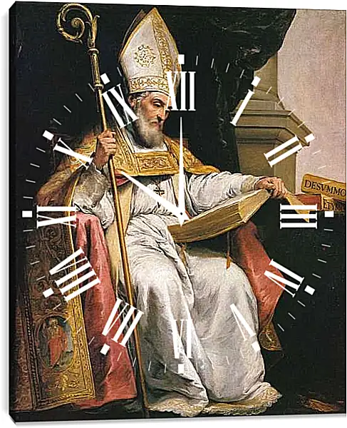 Часы картина - Святой Леандр. Бартоломе Эстебан Мурильо