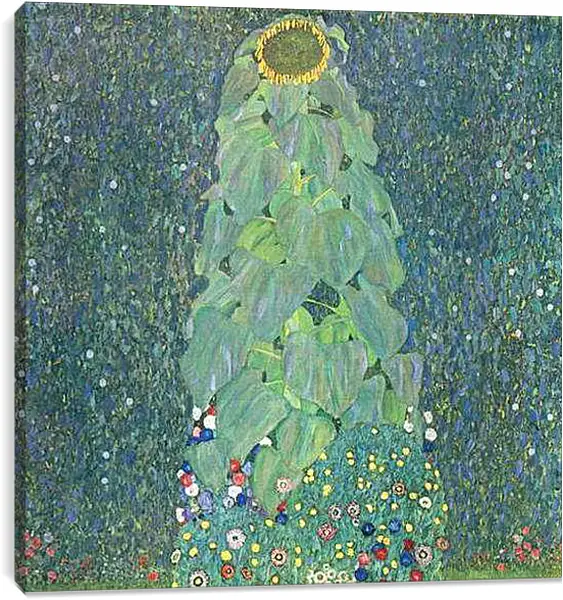 Постер на подрамнике - Die Sonnenblume. Густав Климт
