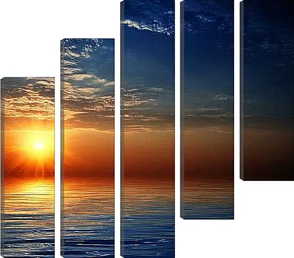 Модульная картина - Закат на Море