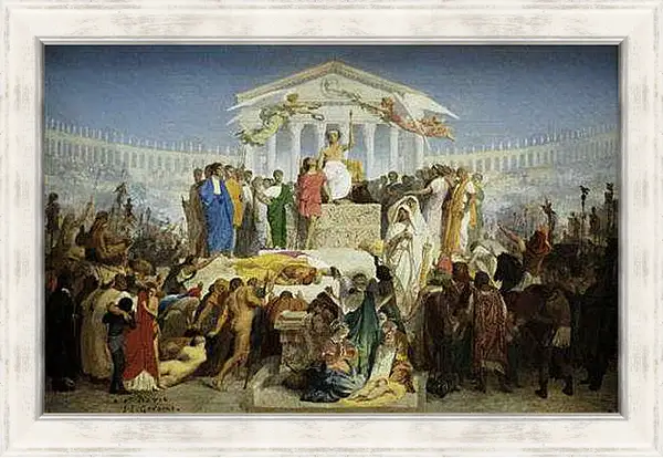 Картина в раме - The Age of Augustus - The Birth of Christ. Жан-Леон Жером