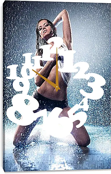 Часы картина - Танцовщица под дождем