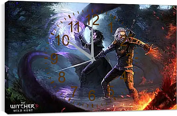 Часы картина - The Witcher 3 (Ведьмак), Геральт из Ривии и Йеннифер