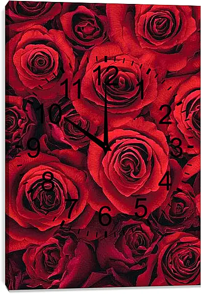 Часы картина - Розы