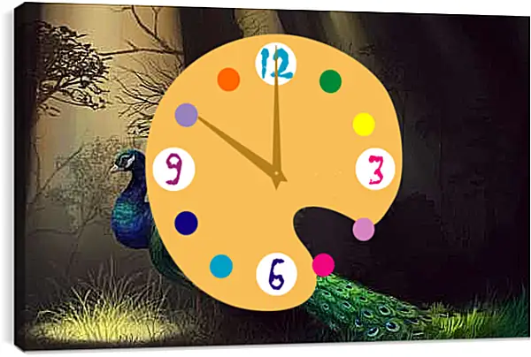 Часы картина - Арт Павлин