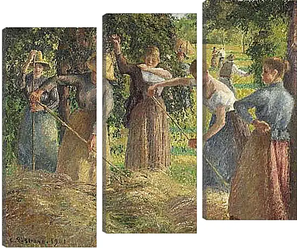 Модульная картина - Жатва в Эраньи. Камиль Писсарро