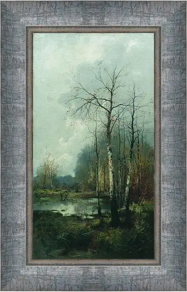 Картина в раме - Лесной пейзаж 1. Ефим Волков