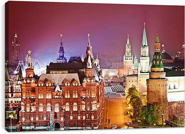 Постер на подрамнике - Москва. Вид на Красную площадь.
