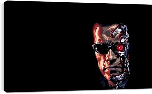 Постер на подрамнике - Арнольд Шварценеггер. Красный глаз. Терминатор