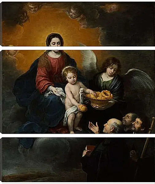 Модульная картина - Младенец Иисус, раздающий хлеб пилигримам. Бартоломе Эстебан Мурильо