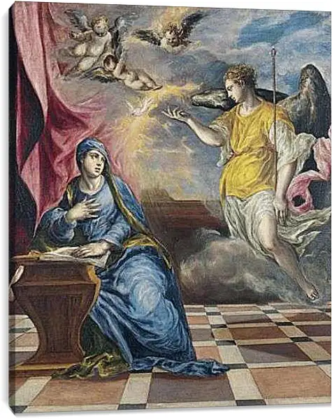 Постер на подрамнике - Die Ankuendigung. Эль Греко