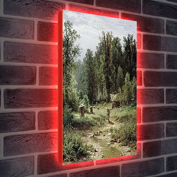 Лайтбокс световая панель - Пасека в лесу. Иван Шишкин