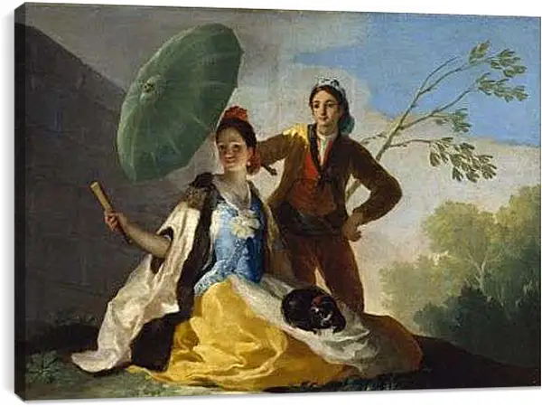 Постер на подрамнике - The Parasol. Франсиско Гойя