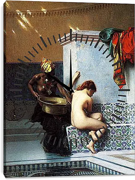 Часы картина - Turkish bath. Жан-Леон Жером