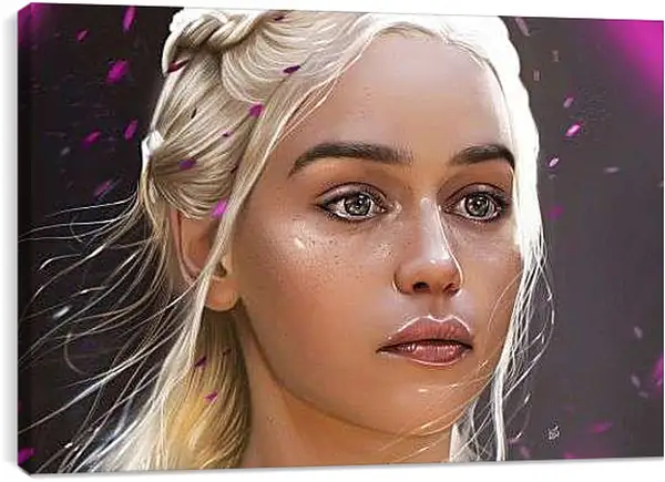 Постер на подрамнике - Лицо Дейeнерис