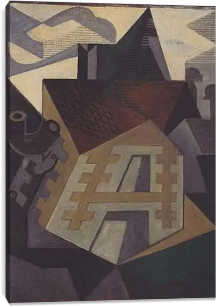 Постер на подрамнике - Landschaft bei Beaulieu. Хуан Грис